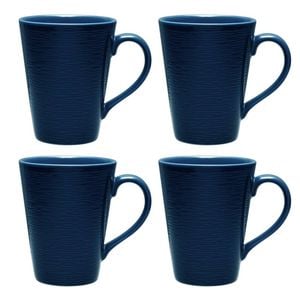 Navy On Navy Swirl Mug Set Of 4 Noritake