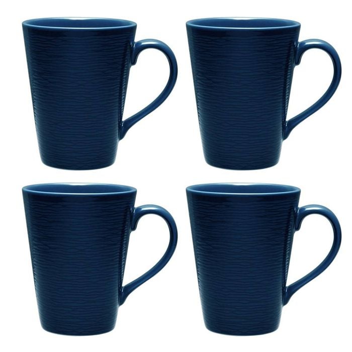 Navy On Navy Swirl Mug Set Of 4 Noritake