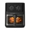Kitchen Couture 6.5l Family Air Fryer, Viewing Window, 1600w, Dual Dial Black