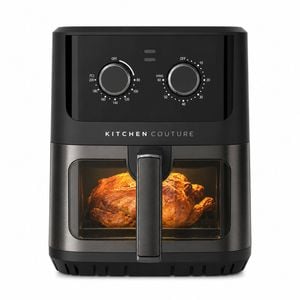 Kitchen Couture 6.5l Family Air Fryer, Viewing Window, 1600w, Dual Dial Black