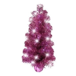 Mini Fuchsia Pre-Lit Christmas Tree