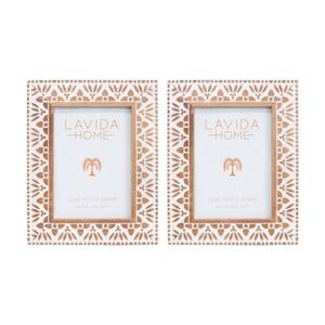 2pk Lvd 5x7 Inch Saffra Table/wall Hanging Picture/photo Frame 24.5x19.5x2cm