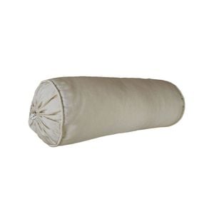 Daisy Linen Cotton Cover Filled Neck Roll 19 x 50 cm