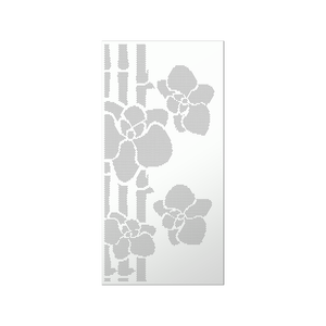 Walpix 1800 x 900 x 2.5mm Perforated Aluminium Decorative Screen Flat Profile Tropical - White Satin