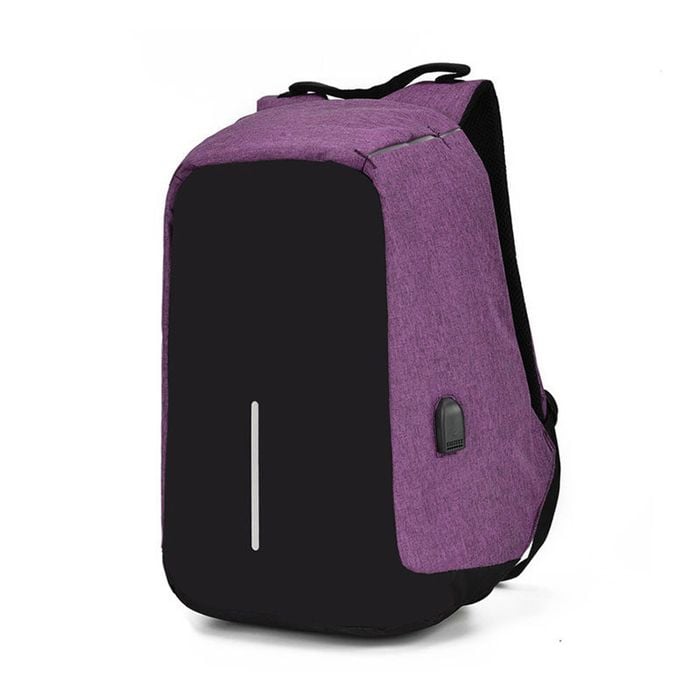 Catzon Laptop Backpack With Usb Charging Port Waterproof Bag-purple
