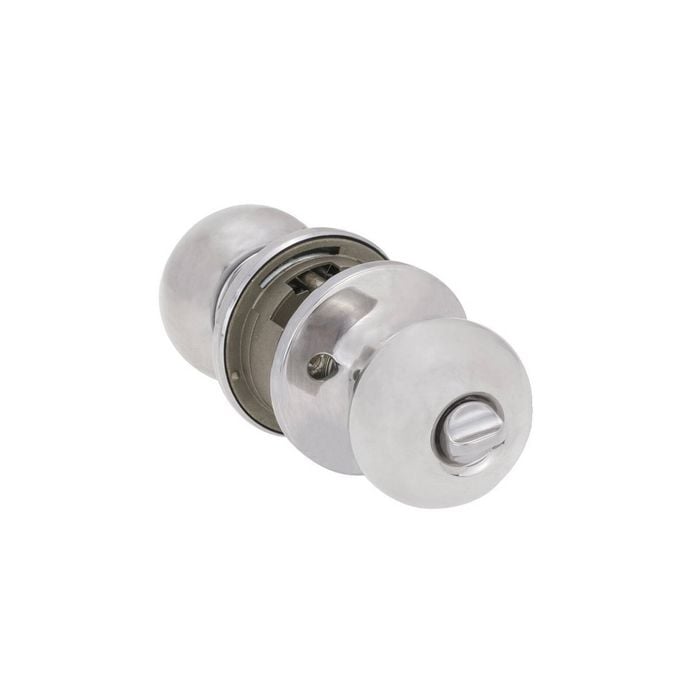 Lockwood Polished Stainless Steel Symmetry Manor Entrance Knobset