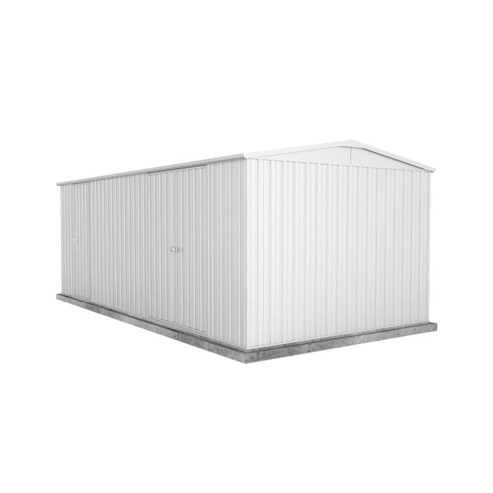 Absco Sheds 5.96mW x 3.00mD x 2.30mH Surfmist Three Door Highlander Garden Shed 