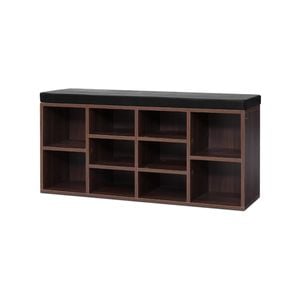 10 Cubes Artiss Shoe Rack Cabinet Walnut