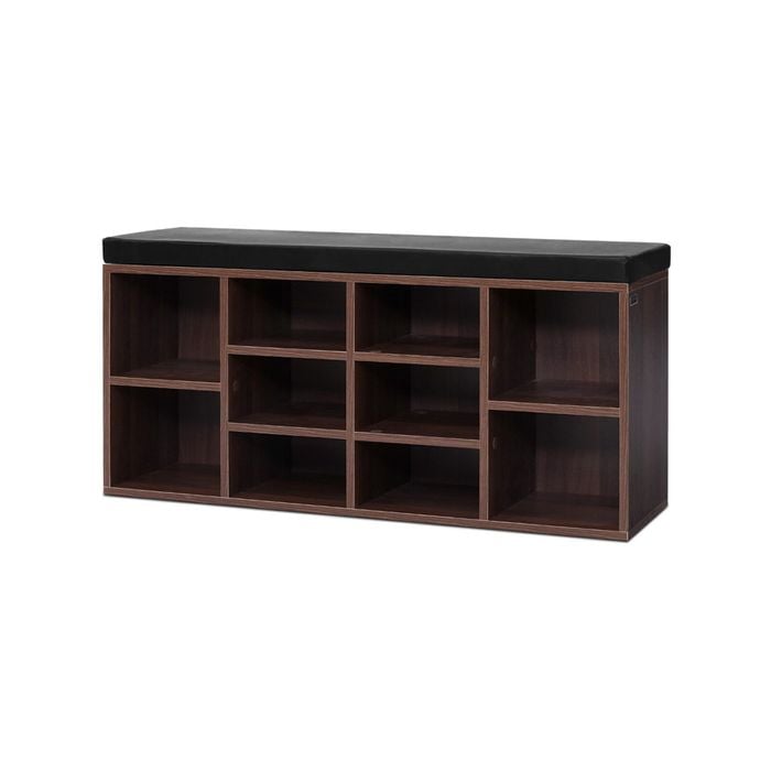 10 Cubes Artiss Shoe Rack Cabinet Walnut Bunnings Australia