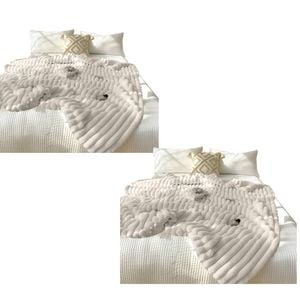 SOGA 2X 150x200cm Pearl White Premium Milk Velvet Throw Blanket