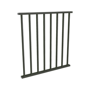 ProtectorAl 0350 - 0900 mm W x 950 mm H Woodland Grey Aluminium Flat Top Square Picket Balustrade Panel