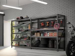 Rack It modular storage system in a garage