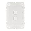 HPM ARTEOR 2 Gang Wall Switch - Grid Only - White