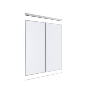 Lugna 2100 x 1201-1800mm Double Melamine Wardrobe Sliding Door Custom Package