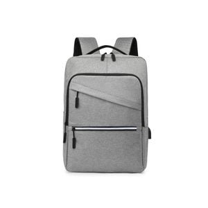 BDI 15.6" Laptop Backpack – USB Port, Water-Resistant, Grey