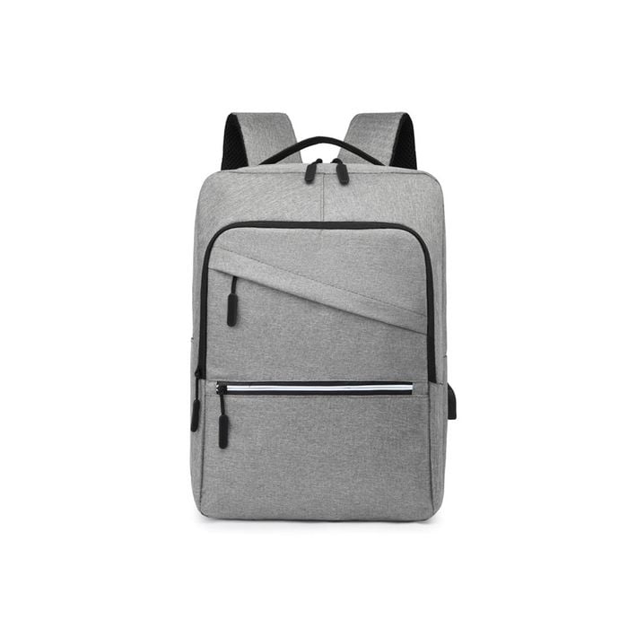 BDI 15.6" Laptop Backpack – USB Port, Water-Resistant, Grey