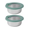 2PK Ecology Store Stainless Steel Round Food Container 13.5cm 400ml