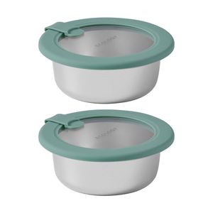 2PK Ecology Store Stainless Steel Round Food Container 13.5cm 400ml