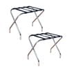 Harbour Housewares Folding Metal Luggage Racks - Pack of 2
