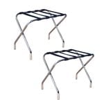 Harbour Housewares Folding Metal Luggage Racks - Pack of 2