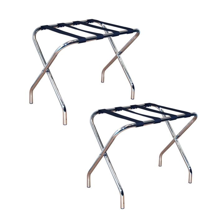 Harbour Housewares Folding Metal Luggage Racks - Pack of 2
