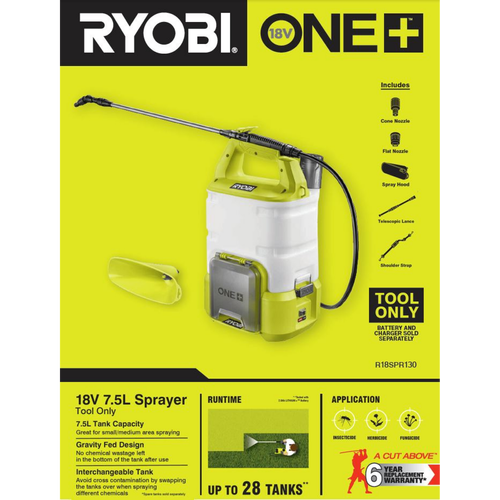 Ryobi 18v one+ 7.5 l sprayer sale