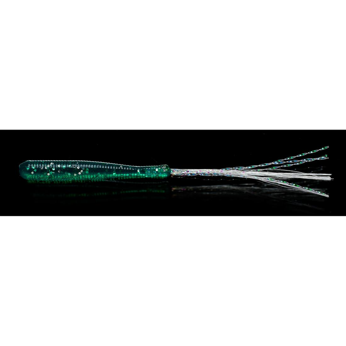 Fish Arrow Flasher Worm 1" SW Soft Plastic Ajing Fishing Lure 09 Kabura Green