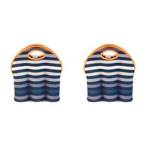 2PK Annabel Trends Neoprene 6-Bottle Carrier Bag 30cm - Gradient Stripe