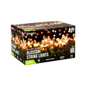 Lytworx Solar Warm White Blossom String Lights - 200 Pack