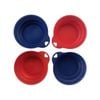 Yes4pets 4 X Pet Portable Folding Bowl Dog Cat Food Feeding Water Feeder Collapsable Travel