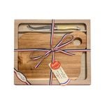 Laguiole Jean Neron Cheese Knife Made in France & Square Serving Board Gift Set