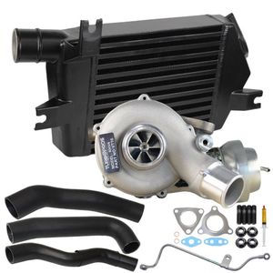 Upgrade Billet Turbo Charger With 60mm Intercooler & Hoses And Genuine Oil Feed Pipe For Mitsubishi Challenger 4D56 2.5L VT16