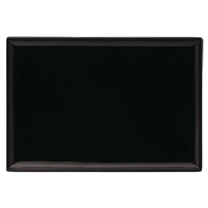 Ryner Rectangle Platter Melamine Black 350x240mm Servingware Tableware