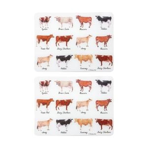 2x Ashdene Best In Breed Farm Surface Protector Placemat Dairy Cow Animal Art