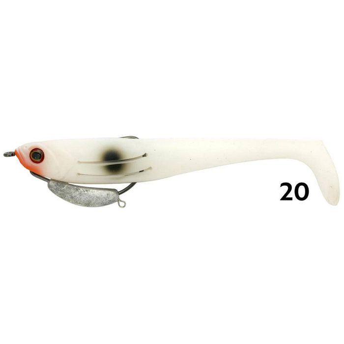 Zerek Flat Shad Pro 5" Snagless Soft Plastic Fishing Lure Red Head Bear