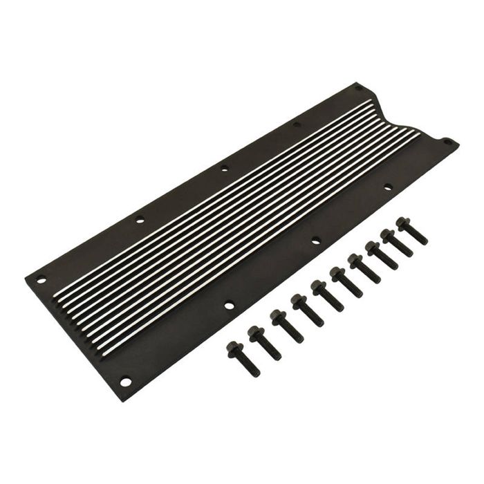 Cal Custom GM LS1 LS6 Engine Valley Cover Black Finned Aluminium