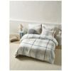 Linen House Kindred Classic Blue Check Cotton Sateen Quilt Cover Set Queen