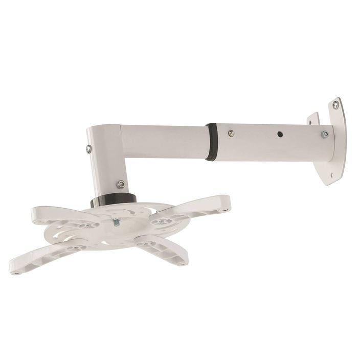 Universal Projector Bracket Wall Mount White Up to 15kg 360 Degree Home Theatre