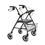 MediPro 4 Wheel Rollator Walking Frame Foldable Rollator Senior Walker Aid