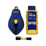 IRWIN Strait-Line Speedline Chalk Reel With Blue Chalk And Line Level