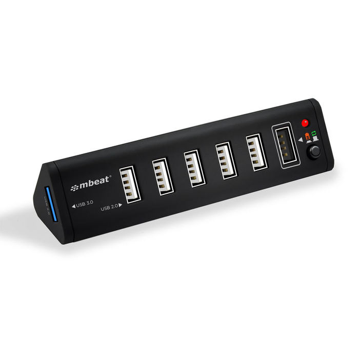 mbeat 7 Port USB 3.0 & USB 2.0 Hub - Black