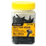 Otter 8g x 32mm Matt Black Button Head Screws - 135 Pack