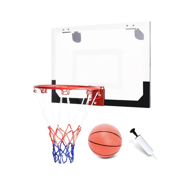 Costway Mini Basketball Hoop Backboard Door Mounted Indoor Adults Kids Toy W/pump