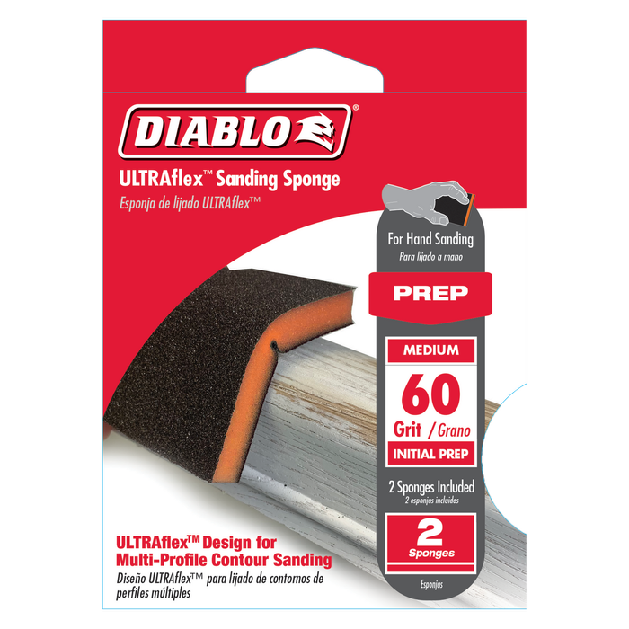 Diablo 60 Grid Prep Flex Pad Sanding Sponge - 2 Pack