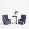 Artiss Floor Sofa Chair & Coffee Table Set, Swivel Lounge Recliner Side Tables