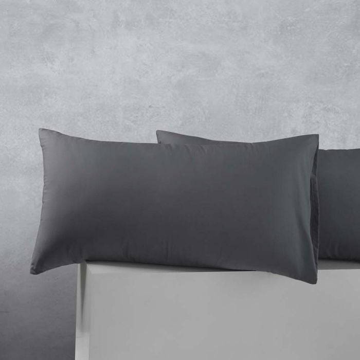 Accessorize Bedroom Collection 50cm x 90cm Charcoal King Cotton Polyester 2 Pack Pillowcases