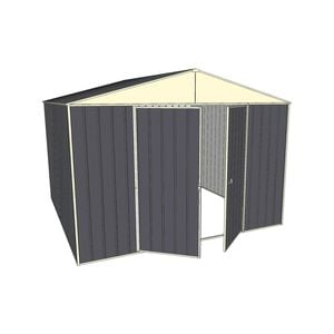 Build-a-Shed 3.0 x 3.0 x 2.3m Double Hinge Door Garden Shed - Grey