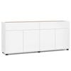 Costway 160cm Buffet Sideboard Cabinet Modern Push-to-Open Dining White