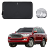 Front Windscreen Sun Shade for Toyota LandCruiser 200 2012 - 2021 (Sahara) - XL 160 x 100 cm - Black
