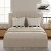 Celine King Ivory White Boucle Gas Lift Storage Bed Frame